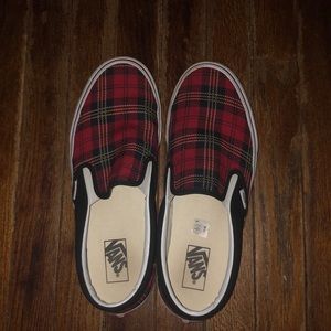 Vans Plaid Slip Ons